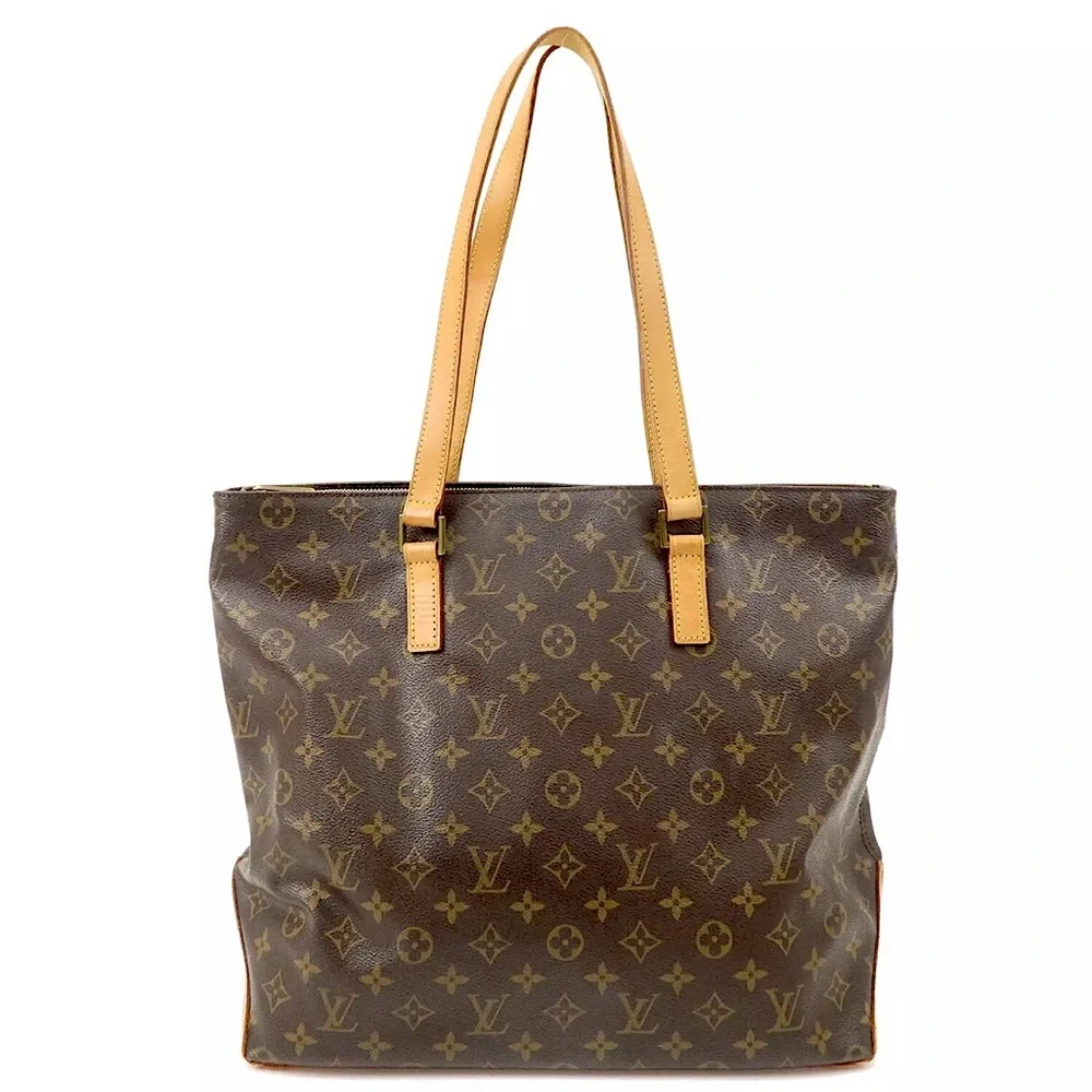 LOUIS VUITTON CABAS MEZZO Monogram Top Zip Laptop Work Travel Shoulder Bag
